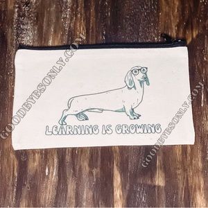 NWT PERSONALIZED CANVAS BAG, SMART WEENIE, 8.3”x5”